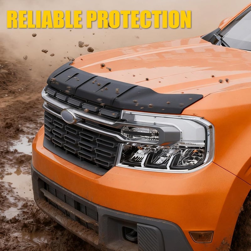 Maxzina TPE Hood Protector Compatible with 2022-2025 2026 Ford Maverick Hood Shield TPE Bug Deflector Bug Guard for 2024 Maverick Accessories - Image 5